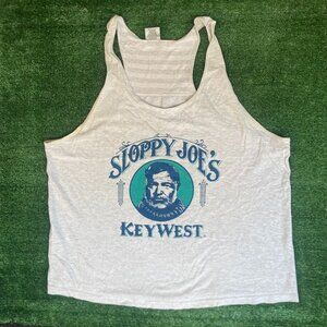 Vintage 90s Key West Tank Top Nautical Vacation Striped Tee